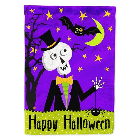 Carolines Treasures Happy Halloween Skeleton Flag Canvas House Size VHA3014CHF